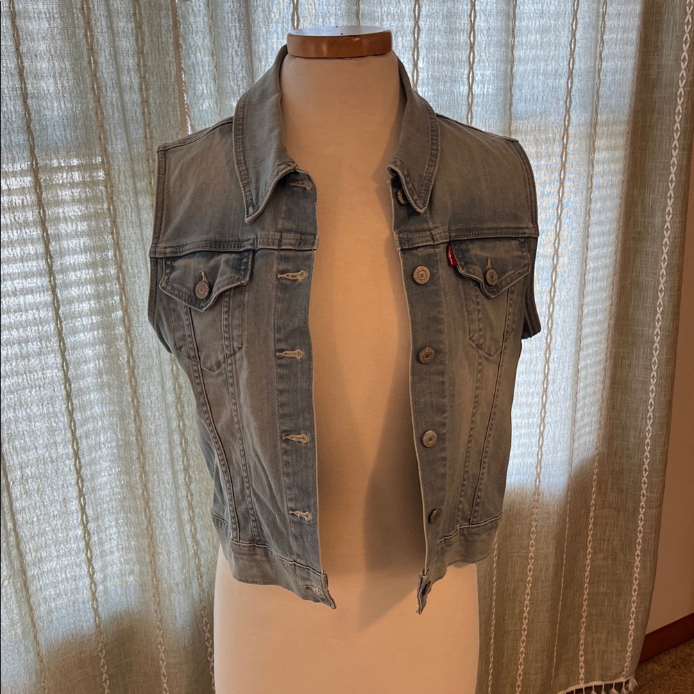 Levi's Light Blue Denim Sleeveless Jacket